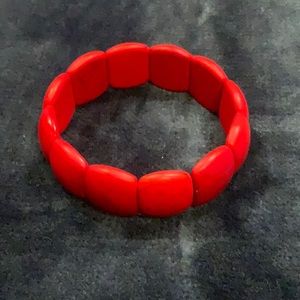 Natural stone red stretchy bracelet